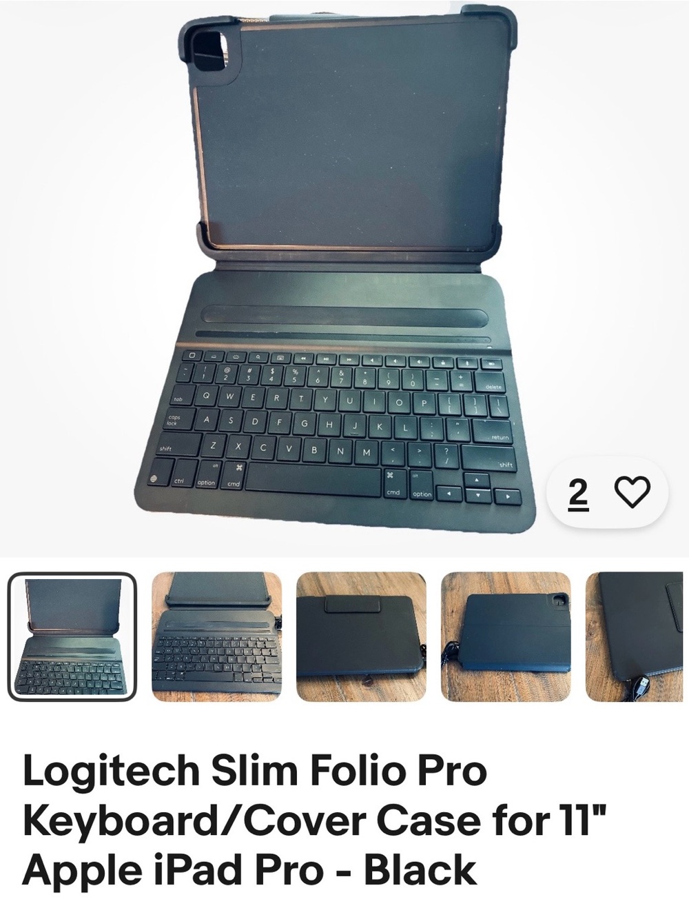 Logitech Bluetooth Keyboard Case for 11" Tablet - Black
